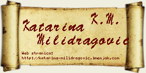 Katarina Milidragović vizit kartica